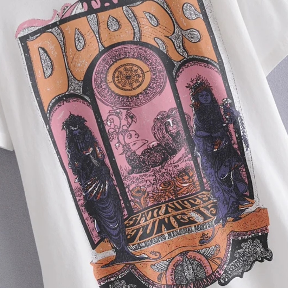 black the doors band concert graphic tee rock - Picture 5 of 10